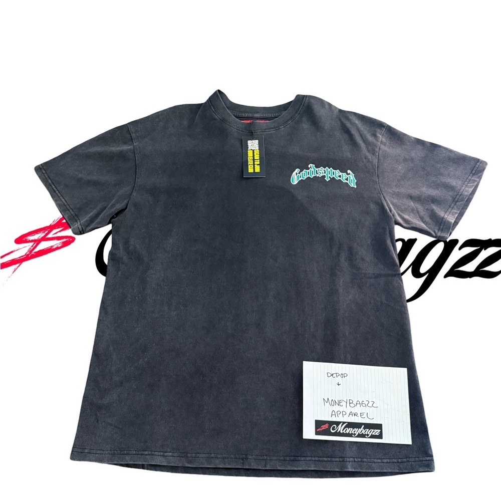 Casual Black Graphic Tee